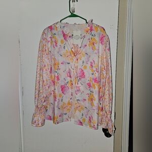 Womens Button Up BLOUSE/TOP